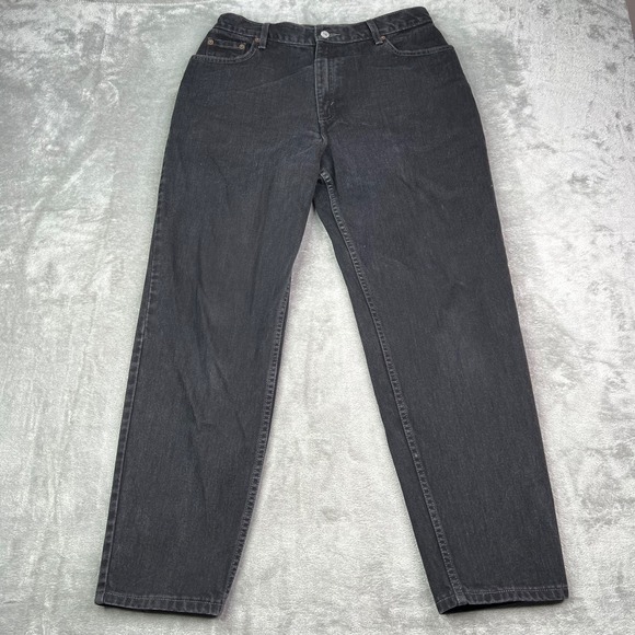 Vintage Levis Jeans Women 14 MIS Black 550 Relaxed Fit Tapered Leg Western Rodeo - Picture 2 of 16